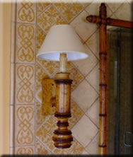 faux bamboo sconce