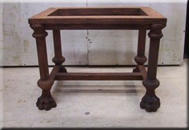 hairy paw bench in shop